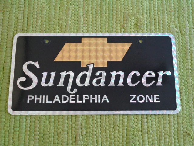 VINTAGE SUNDANCER CHEVROLET DEALER License Plate Philadelphia