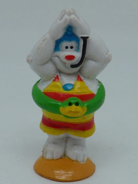 Figurine Publicitaire Vintage Flunch - Ours Préhistoire En PVC Plastique - Ancienne - état Occasion