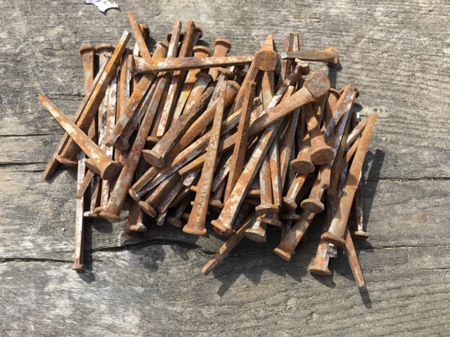 vintage square cut nails 100 unused 2" long