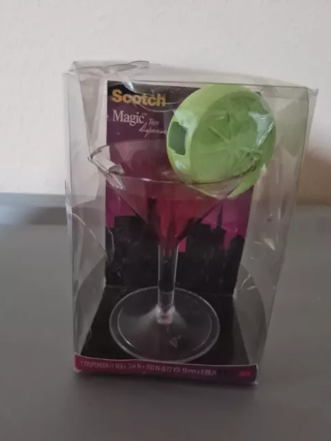 Scotch Cosmo Design Magic Tape Dispenser Cocktail Martini Glass Tape Dispenser