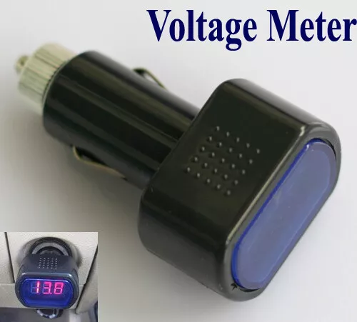 2pcs LED Zigarettenanzünder Batterie Tester Voltmeter Kfz Spannung 12V-24V