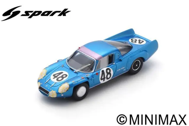 Miniature voiture auto 1/43 spark Model Alpine A210 Lm 1967 De Lagene Modélisme