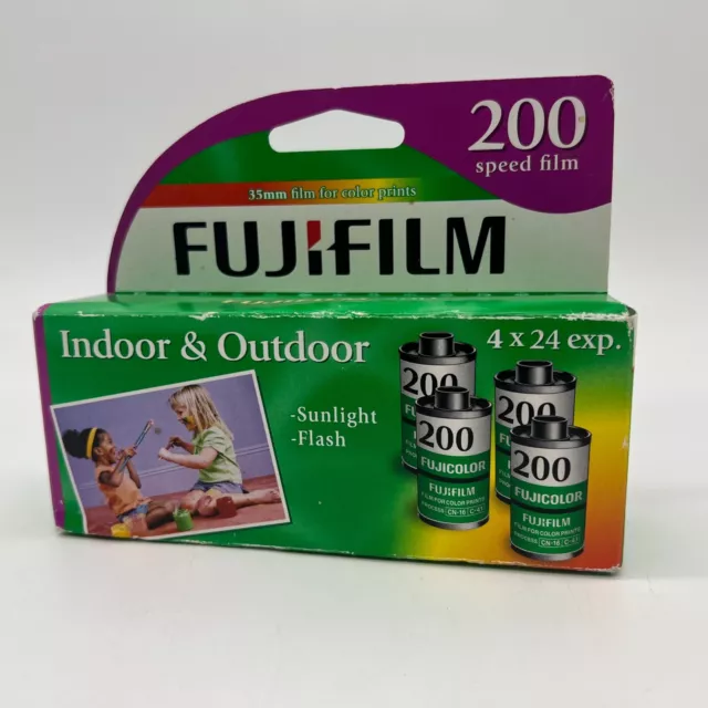Fujifilm 200 Speed 4 Pack Super HQ All Around 35mm Film 24 Exposure EXPIRED 2016