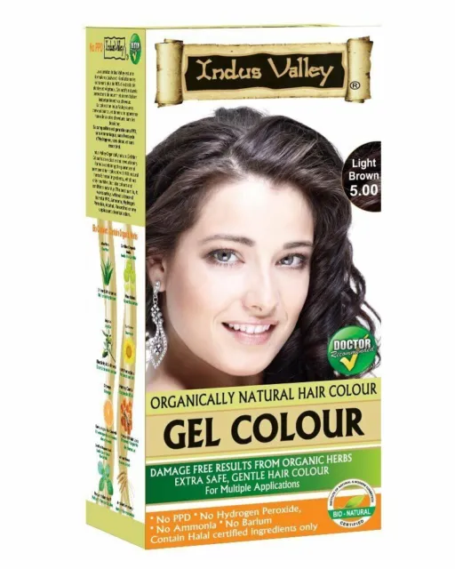 2 x Indus valley Permanent Gel Couleur Marron Clair | Coloration Cheveux Bio