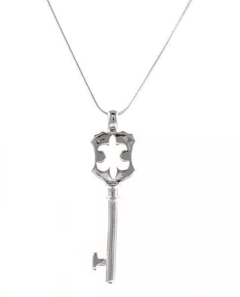 Ciondolo chiave Royal Königs collo catena gigli regalo argento Ø 60 mm