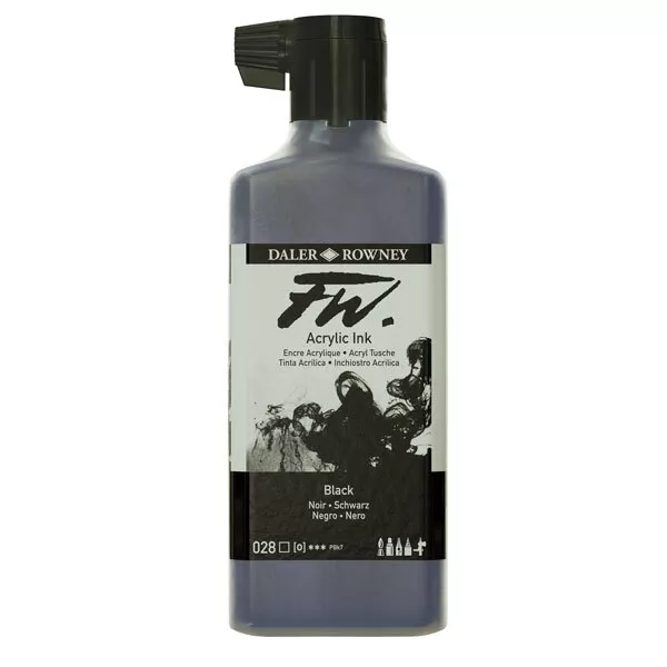 Daler-Rowney Fw Artistas Acrílico Tinta 180ml Negro India