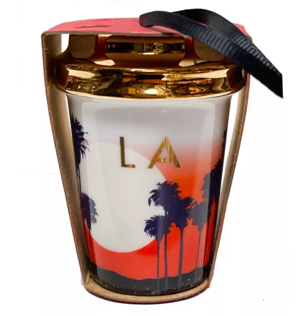 Starbucks Los Angeles LA CA Ceramic Palm Ornament Coffee Cup 2015 Mermaid Logo