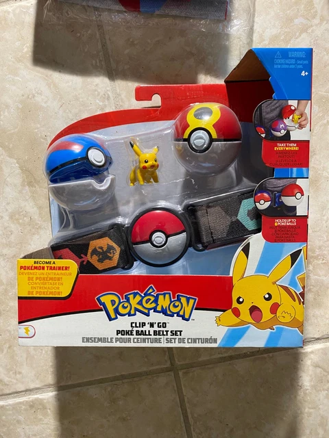 New Pokemon Clip ‘N Go Poke Ball Belt Set - PIKACHU & 2 Poke Balls Free Ship !