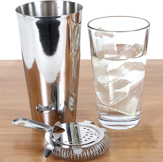 Boston Shaker Komplett Mit Original Mixing Glas,Cocktail Shaker Set mit Bar