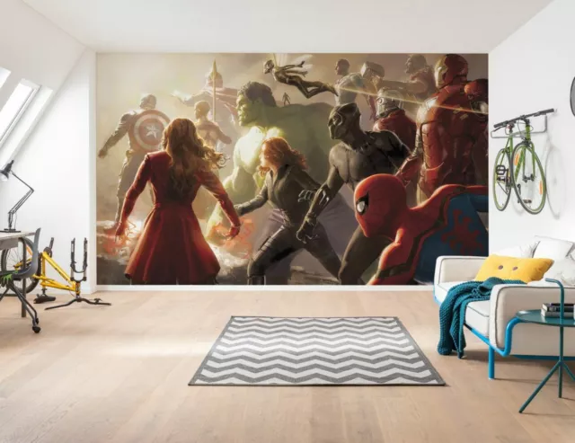 Foto Papel Pintado Marvel Vengadores Niños Dormitorio & Man Cave Hulk Iron Thor 2