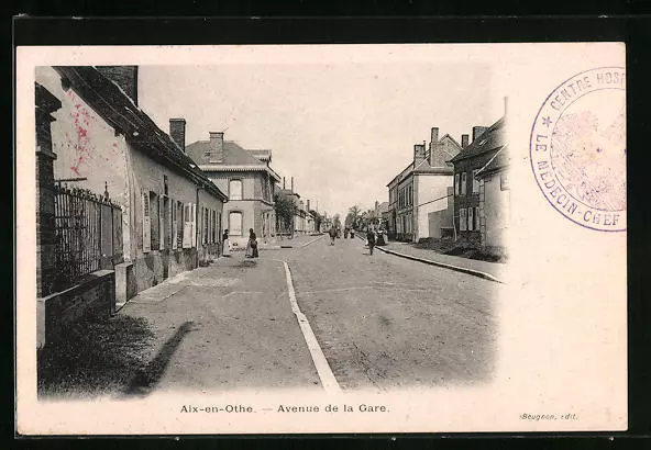 CPA Aix-en-Othe, Avenue de la Gare