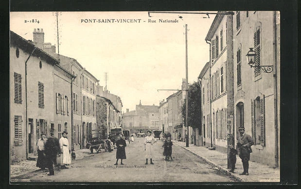 CPA Pont-Saint-Vincent, Rue Nationale