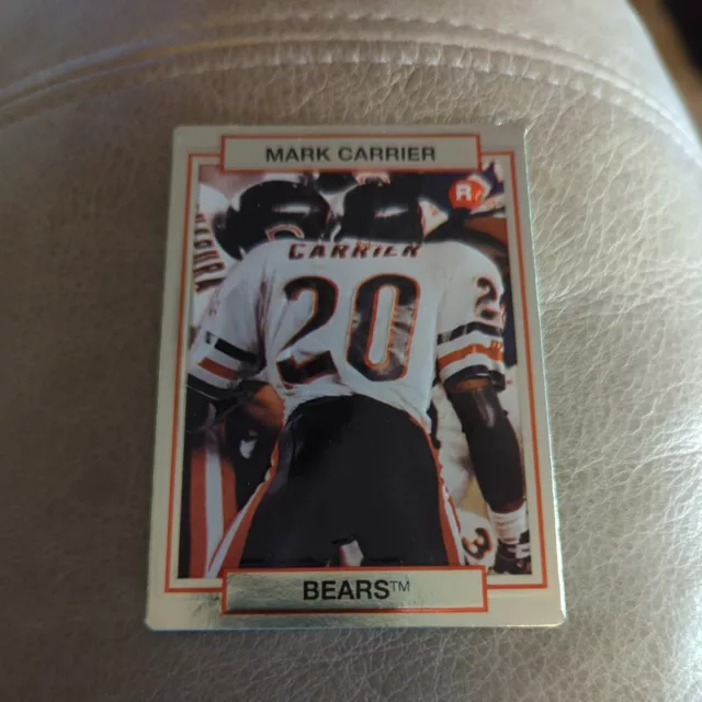 1990 Action Packed #30 Mark Carrier rookie card, Chicago Bears star