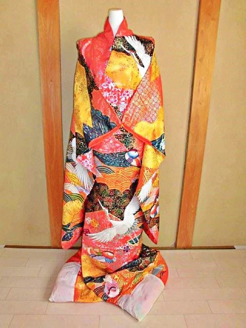 Japanese Kimono Uchikake Wedding Pure Silk  japan 908 2