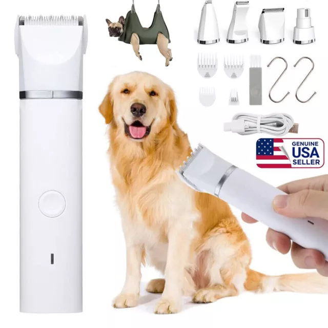 WHDPETS Pet Clippers Dog Cat Animal Kit For Hair Grooming Cordless Trimmer US