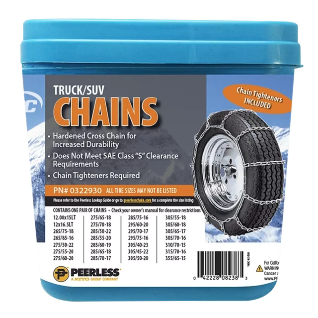 Peerless Chain Company Truck Tire Chain with Rubber Tighteners, 322930