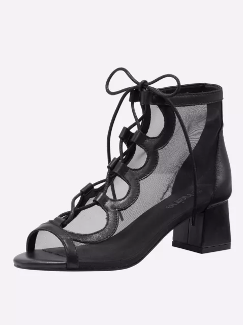 Mode von Heine Damen Schuhe Stiefeletten Kurzstiefelette schwarz Gr. 41 NEU