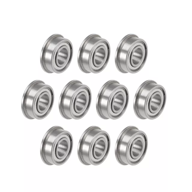 MF115ZZ Flange Ball Bearing 5x11x4mm Shielded Chrome Bearings 10pcs