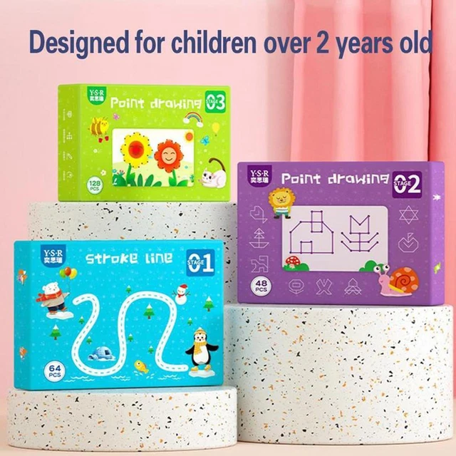Kids Montessori Drawing Toy Pen Control Training Color Gaxpy Math Match V8X6