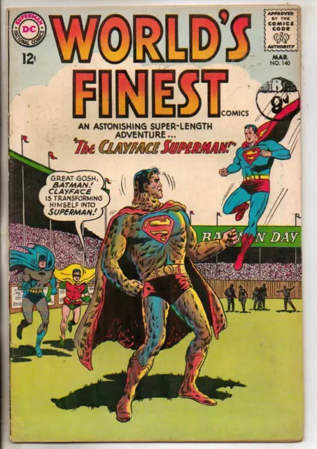 DC Comics Worlds Finest #140 March 1964 Superman & Batman F+