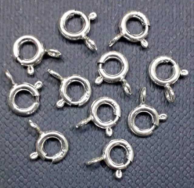 Collar de pulsera con cierre de resorte de plata de ley 925 de 1 a 100 piezas 3
