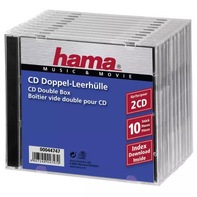 Hama CD Double Jewel Case Standard - Behälter CD-Aufbew # 00044747