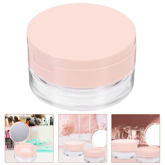 Pequeños contenedores de viaje tamizador en polvo suelto accesorios de maquillaje caja soplado
