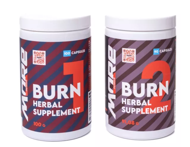 Burn Stack Burn 1 and Burn 2 190 cápsulas pérdida de grasa nutrición más saludable mega venta