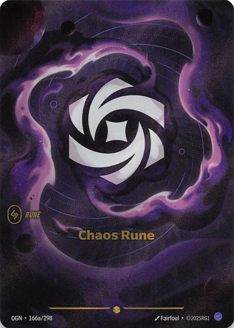 CHAOS RUNE ALTERNATE Art 166a/298 Origins Riftbound League of Legends ...