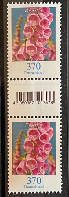 BUND FINGERHUT 370 EAN PAAR ZWISCHENSTEG MiNr 3501 RM BLUME GERMANY FLOWERS !!!