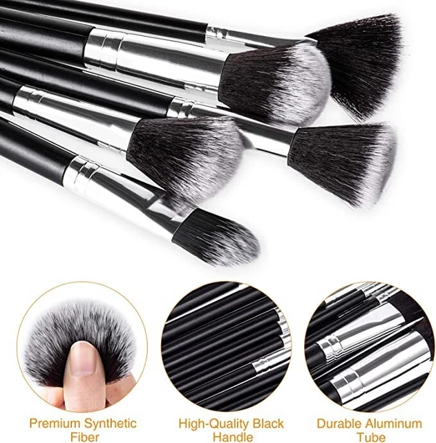 ✅MELLIEX Pennelli Da Trucco, 15 Pezzi Professionali Set Di Pennelli Make up✅🇮🇹 2