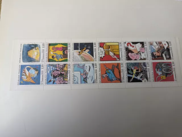 29:Carnet de 12 timbres france neufs 1988 La Communication en BD N° 2515