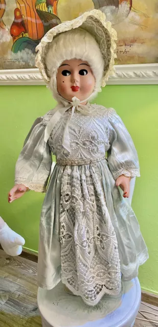 Enorme Bambola Athena in Cartapesta Gessata 90 cm  Doll Poupee'40 Vintage Antica