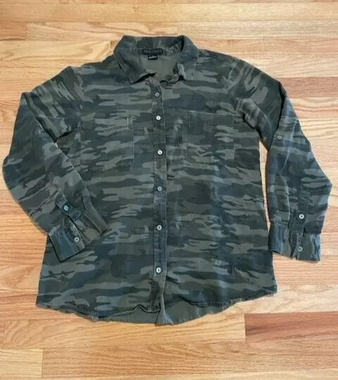 Sanctuary Camo Boyfriend Shirt Size L