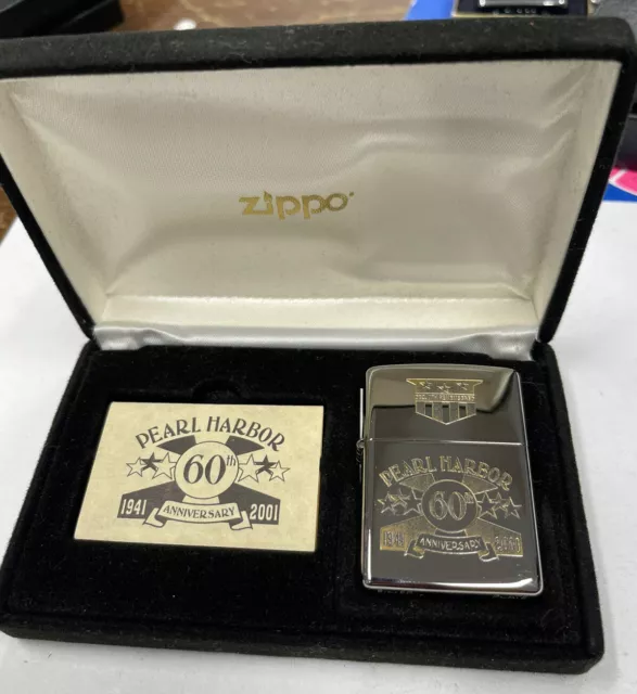 Zippo 2000 Pearl Harbor 60Th Anniversary Silver Plate Lighter Sealed In Box W50