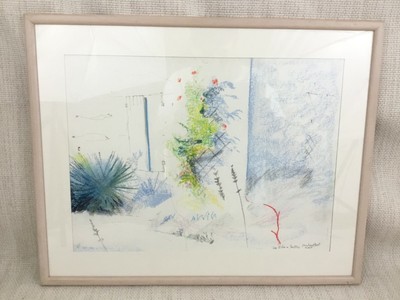 Academy Originale Matita Disegno Schizzo Francese Giardino British Royal Academy Artista 