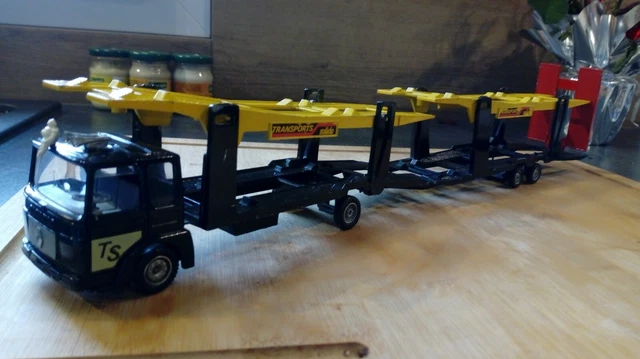 1/50 SOLIDO VEREM Tracteur Renault Et Remorque Porte Autos Double