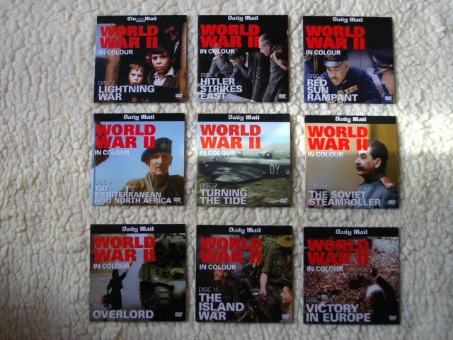 WORLD WAR II In Colour 9 Dvds £4.99 - PicClick UK