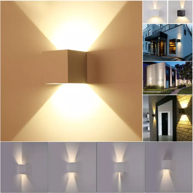 7W Cubo Moderno LED Luz de Pared Apellido Lámpara de Iluminación Cubo Arriba Abajo Interior Exterior