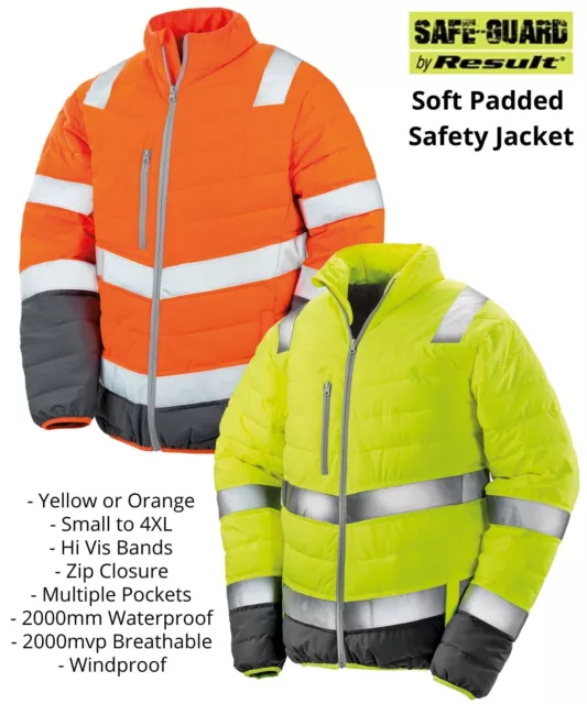 Result Safeguard Mens Soft Padded Safety Jacket