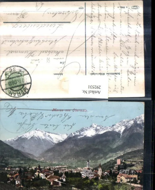 292531,Trentino Bolzano Meran Merano von Obermais Totale Bergkulisse