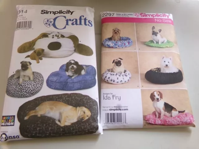 4 craft patterns Dog Beds Hats Simplicity 7014 2297 McCall's 6722 Butterick 6672