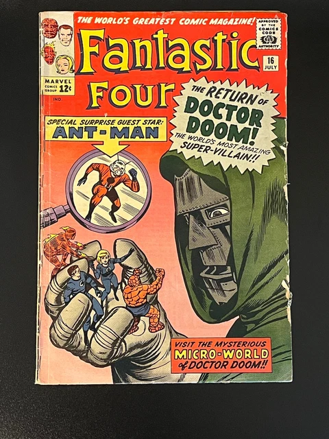 Fantastic Four #16 (1963) 1st Ant-Man Crossover Dr.Doom Stan Lee & Kirby