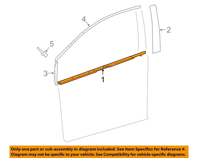 TOYOTA OEM PRIUSDOOR Window SweepBelt Molding Weatherstrip Right