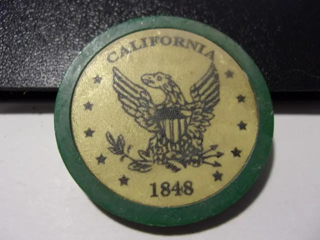CALIFORNIA COMMEMORATIVE 1848 25 NCV hotel casino gaming poker chip