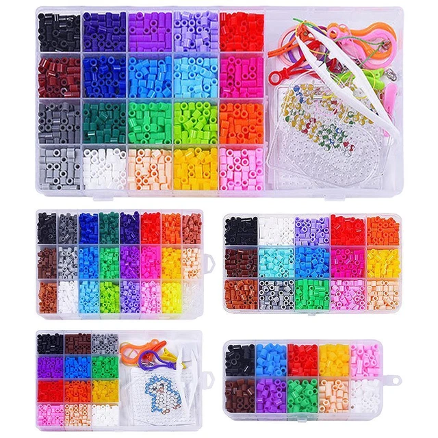 Perles Hama avec panneaux perforés Papier à repasser Perles à fusibles Kit