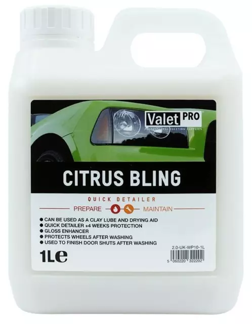 Detailer Gleitmittel Glanzverstärker ValetPRO Citrus Bling 1 L Zitrus Quick