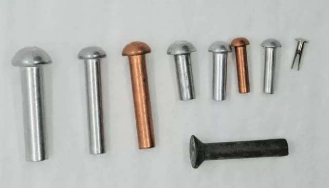 Rivets solides aluminium & cuivre tailles impériales-- -vendu en dizaines- --