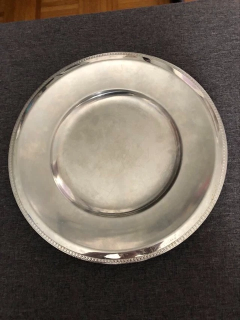 Ancien Plat Rond Aluminium 24 Cm – Vintage Made In France, Argenté