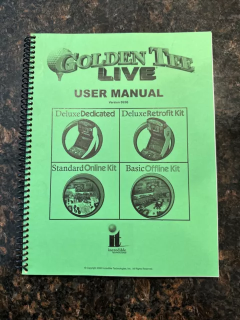 Vtg Golden Tee Live User Manual Arcade Game Manual Deluxe Retrofit Online Kit